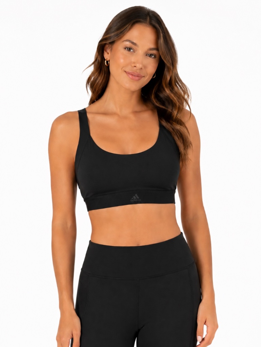 adidas Black Crisscross-Back Performance Sports Bra XXS